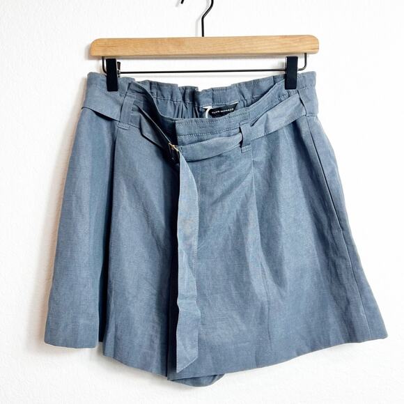 CLUB MONACO HIGH WAISTED BLUE DARCEE SHORTS BRAND NEW SIZE 10 - Picture 2 of 7